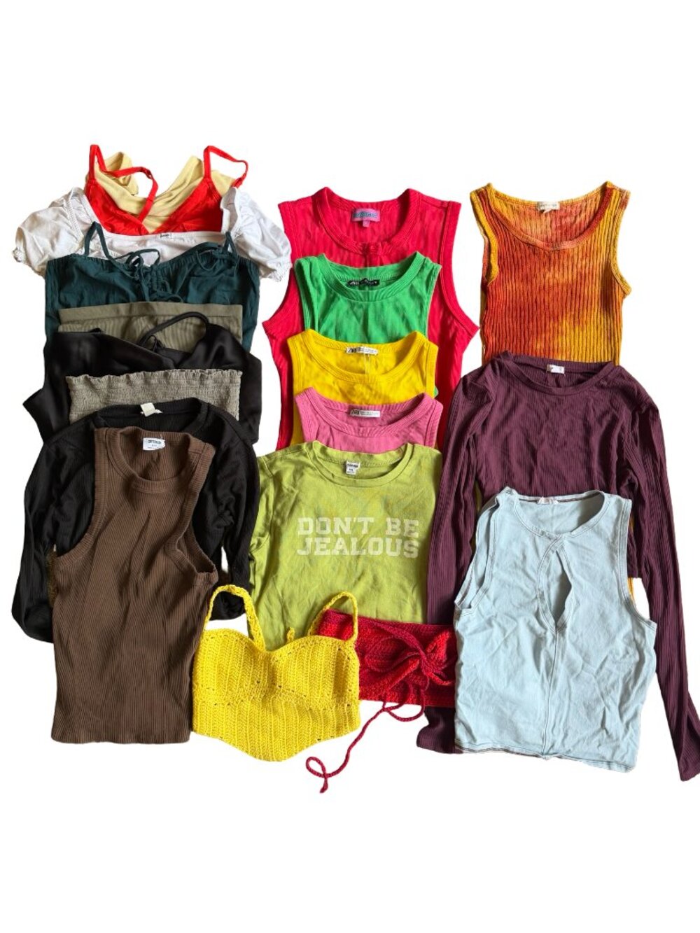19 Piece Zara Edikted Garge Shirt Lot Crop Top Tank Dress Size Small Women's